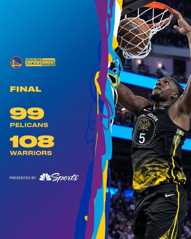 开云体育-勇士连续4场两位数逆转！没有库里维金斯仍五连胜